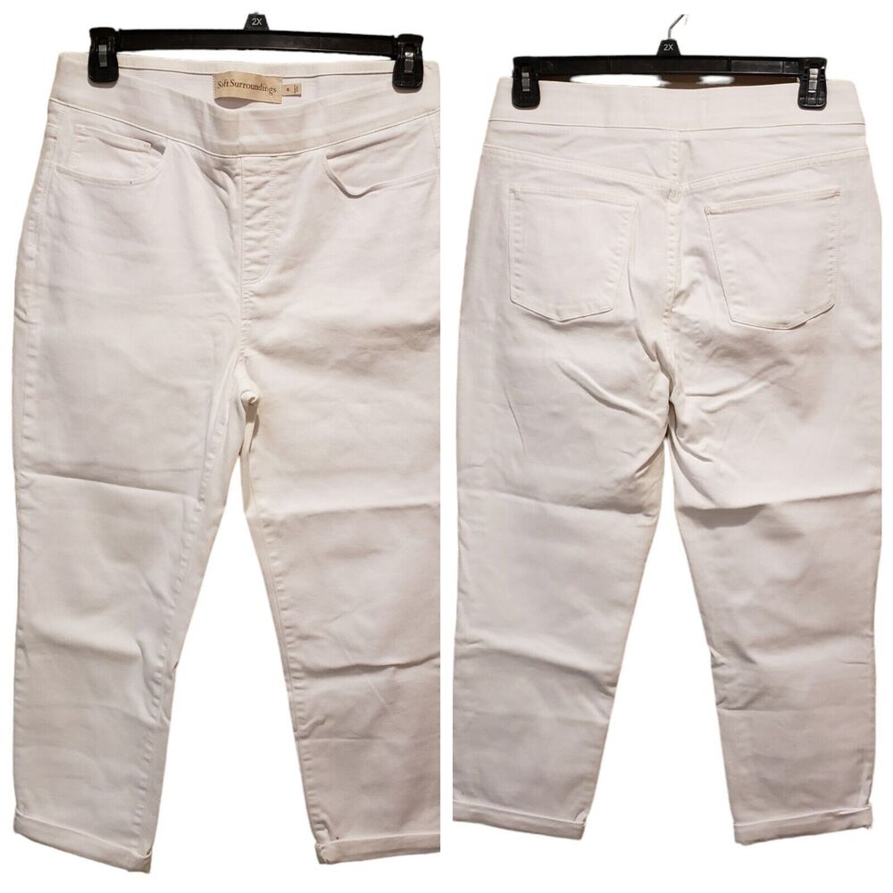 Soft Surroundings pull on elastic waist jeans size Medium
